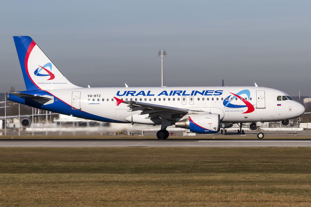 VQ-BTZ A319-112 3388 Ural Airlines @ Munich Airport 28.12.2015 © Piti Spotter Club Verona