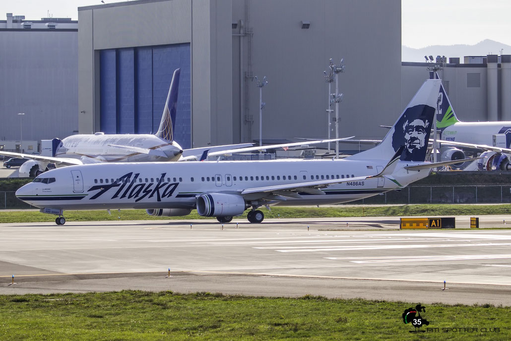 N486AS B737-990ER 44107/5578 Alaska Airlines @ Paine Field Airport 23.09.2015 © Piti Spotter Club Verona