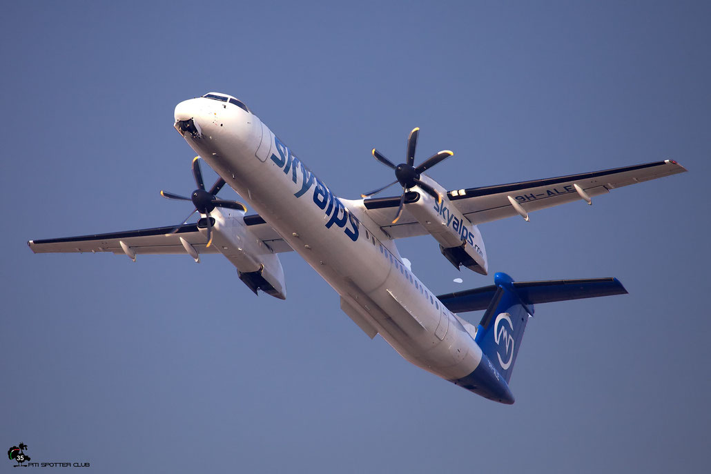 9H-ALE DHC-8-402 4326 Sky Alps @ Aeroporto di Verona 02 2024 © Piti Spotter Club Verona