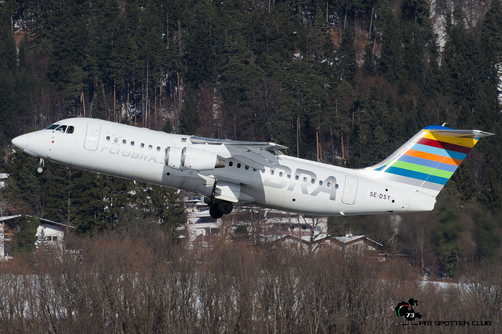 SE-DSY BAe146-RJ100 E3263 BRA - Braathens Regional Airlines @ Innsbruck Airport 28.01.2017 © Piti Spotter Club Verona