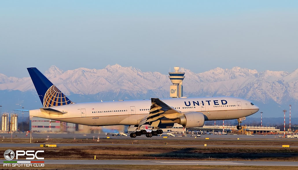 N78008 B777-224ER 29478/200 United Airlines @ Milano Malpensa Airport 20.02.2016 © Piti Spotter Club Verona