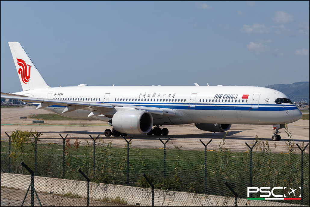 B-321N Airbus A350-941 458  Trent XWB-84  Air China 2020 @ Barcellona BCN 09 2025 © Piti Spotter Club Verona