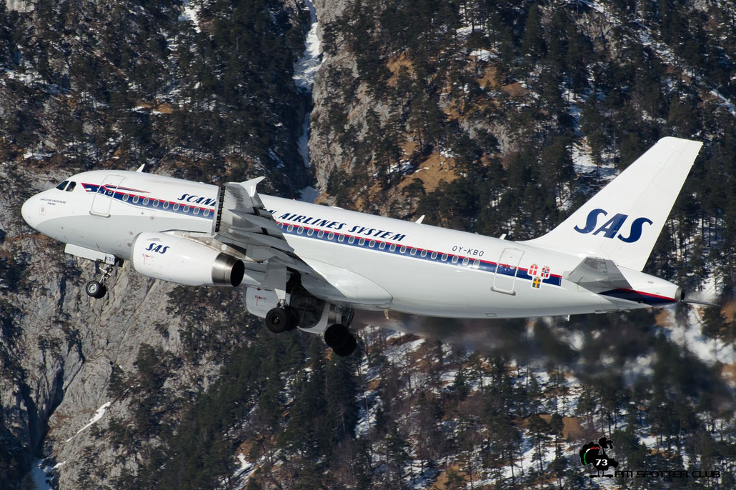 OY-KBO A319-132 2850 SAS Scandinavian Airlines - Scandinavian Airlines System @ Innsbruck Airport 28.01.2017 © Piti Spotter Club Verona