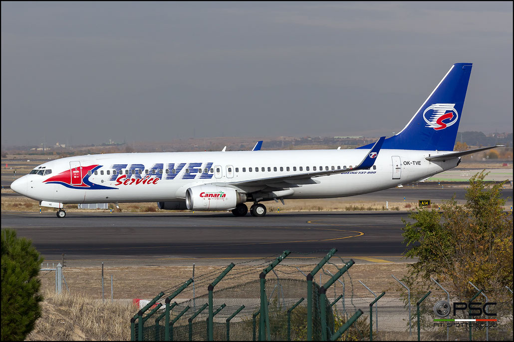 OK-TVE B737-86Q 30294/1469 Travel Service @ Madrid Airport 23.11.2017 © Piti Spotter Club Verona