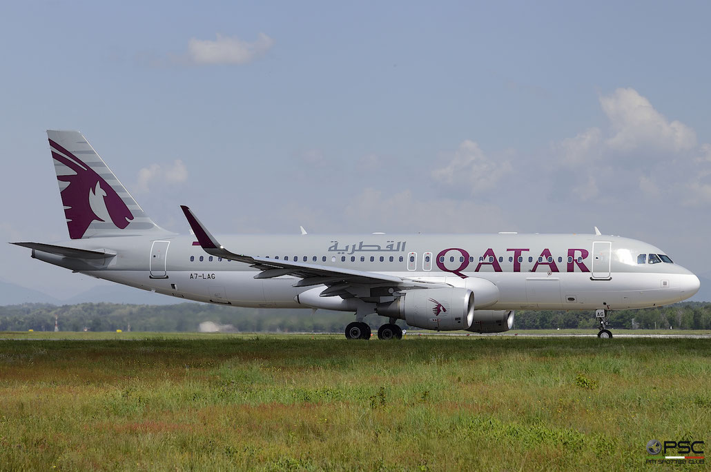 A7-LAG A320-214 6717 Qatar Airways @ Milano Malpensa Airport 05.05.2018 © Piti Spotter Club Verona