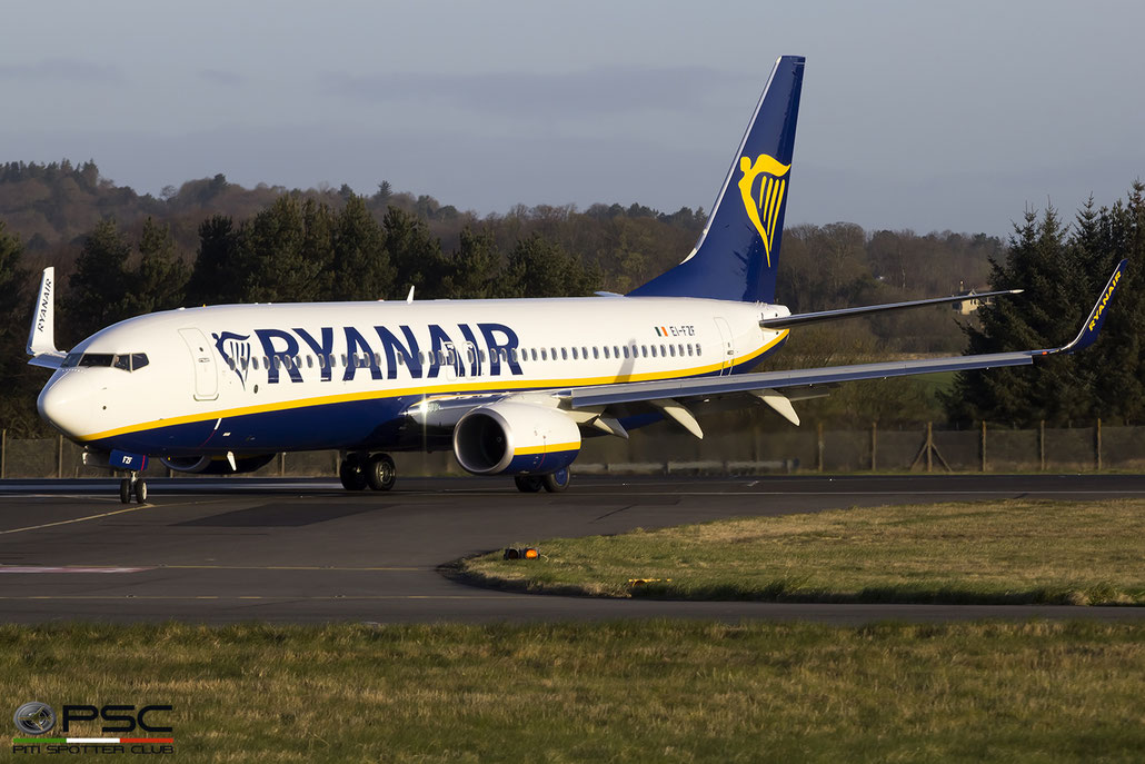 EI-FZF B737-800 44779/6321 Ryanair @ Edinburgh Airport 04.04.2017 © Piti Spotter Club Verona