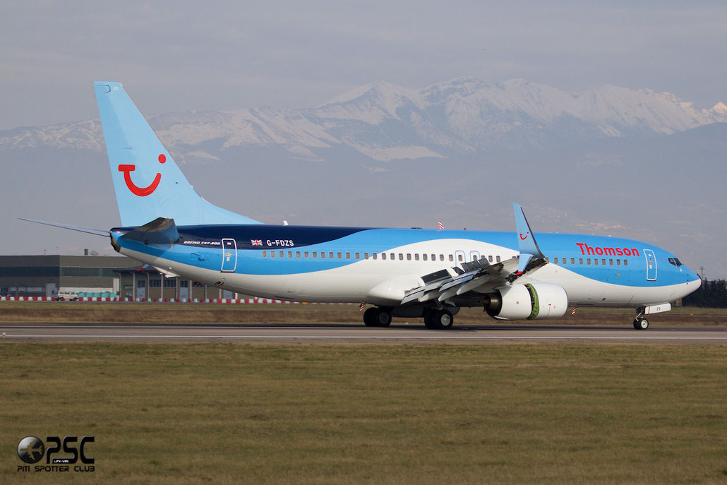G-FDZS B737-8K5 (Scimitar) 35147/2866 Thomson Airways @ Aeroporto di Verona © Piti Spotter Club Verona