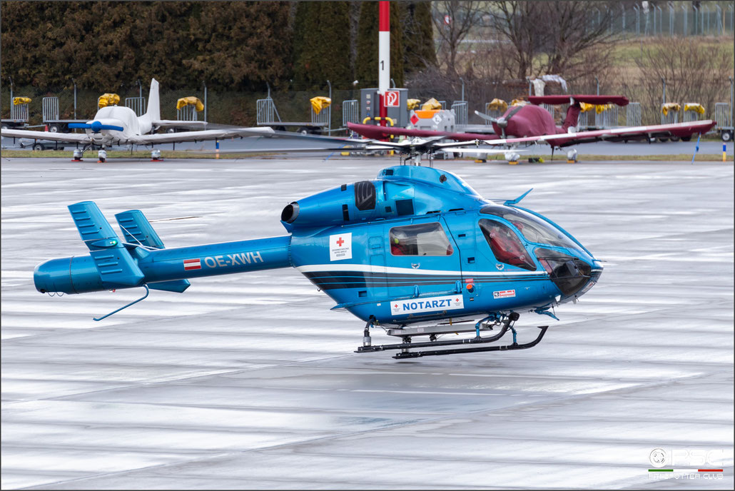 OE-XWH MD 900 Explorer S/N 900-0032 by Heli Austria GmbH @ Innsbruck 02.2023 © Piti Spotter Club Verona