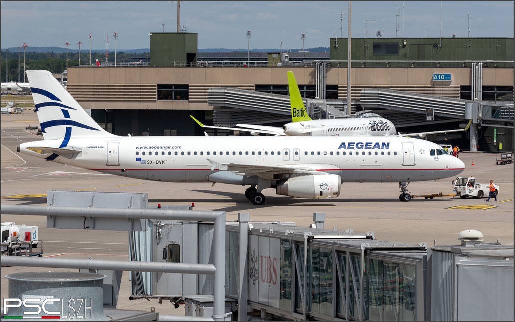 SX-DVK A320-232 3392 Aegean Airlines @ Zurich 07.2023 © Piti Spotter Club Verona