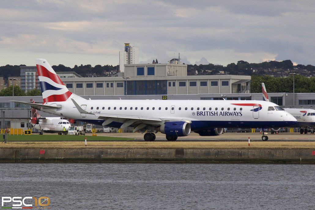 G-LCAE  ERJ190LR  19000539  BA CityFlyer  @ London City Airport ©  2022 Piti Spotter Club Verona
