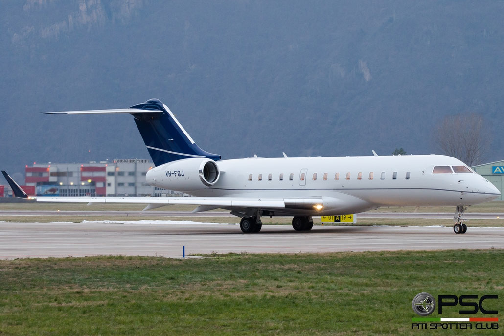VH-FGJ Global Express XRS 9163 @ Aeroporto di Bolzano © Piti Spotter Club Verona