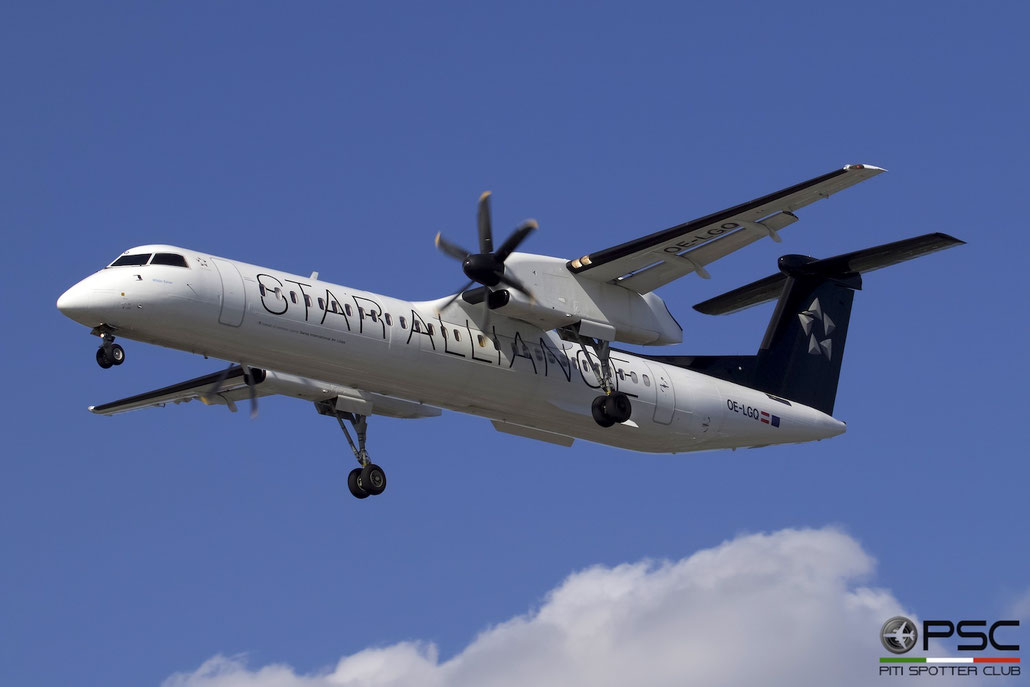 OE-LGQ DHC-8-402 4003 Austrian Airlines @ London Heathrow Airport 13.05.2015 © Piti Spotter Club Verona