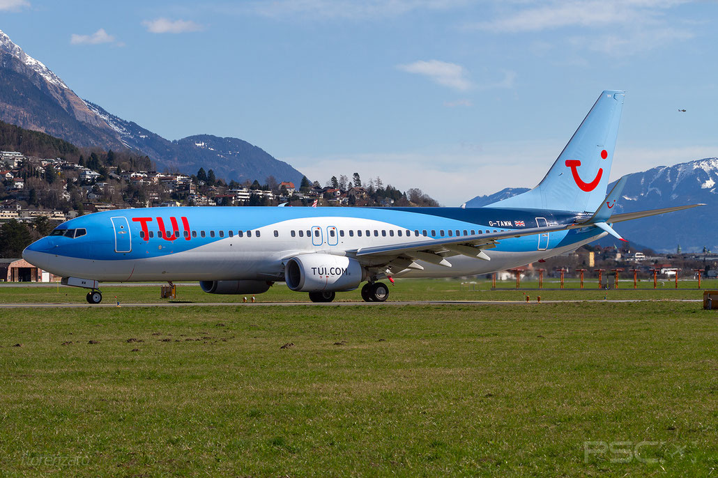 G-TAWM B737-8K5 37249/4360 TUI Airways @ Innsbruck 03.2024 © Piti Spotter Club Verona