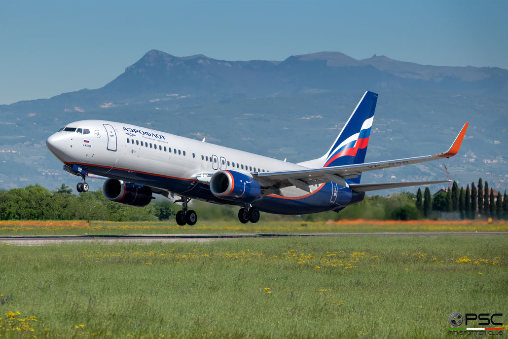 VP-BSB B737-800 44442/6730 Aeroflot @ Aeroporto di Verona 04.2019  © Piti Spotter Club Verona