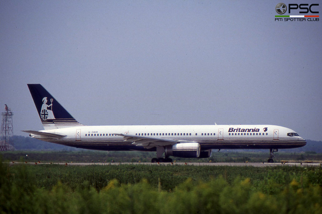 G-OAHI Boeing 757-27B 24137 178 RB211-535E4 Britannia Airways 1988 © Archivio Piti Spotter Club Verona