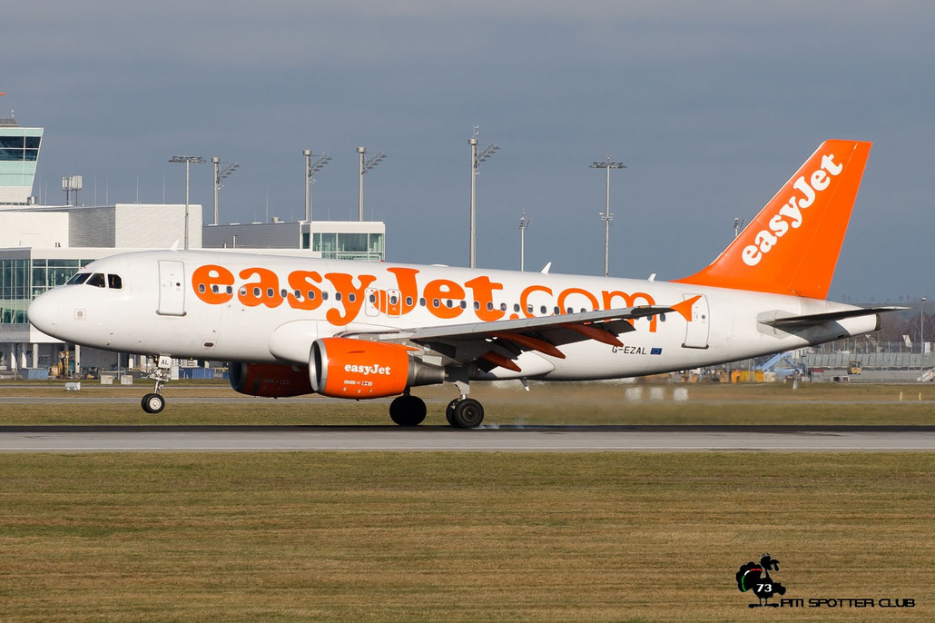 G-EZAL A319-111 2754 EasyJet Airline @ Munich Airport 12.2016 © Piti Spotter Club Verona