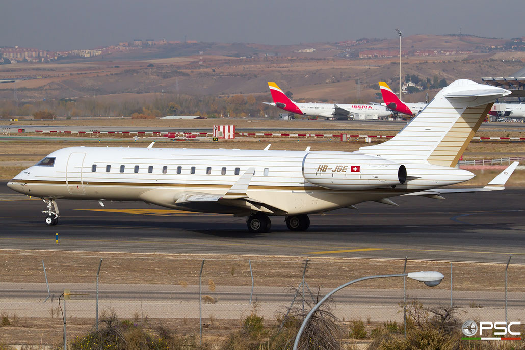 HB-JGE Global Express XRS 9287 TAG Aviation @ Madrid Airport 23.11.2017 © Piti Spotter Club Verona