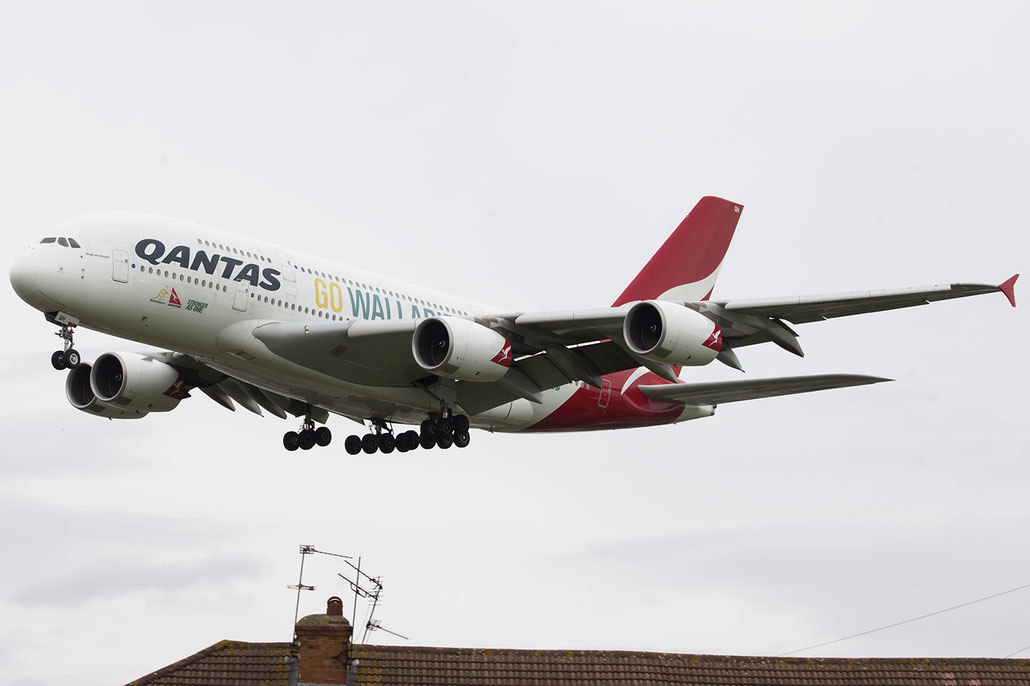 VH-OQH A380-842 50 QANTAS @ London Heathrow 09.07.2016 © Piti Spotter Club Verona