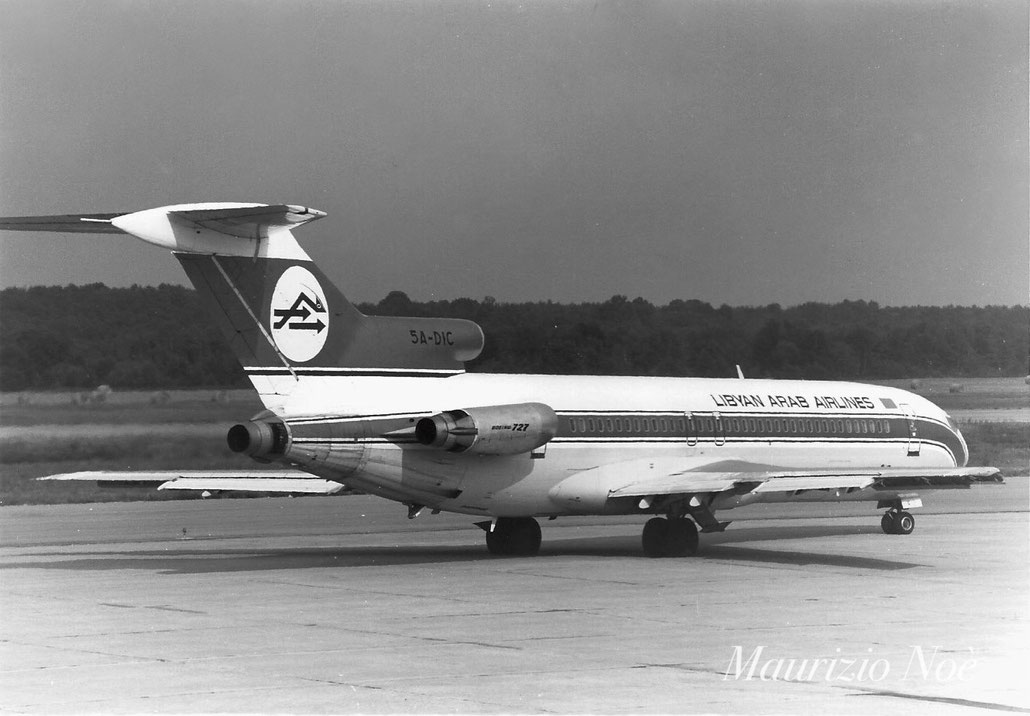 5A-DIC Boeing 727-2L5 21052 1110 JT8D-15  Libyan Arab Airlines 1975 © collezione Maurizio Noè p.g.c. - Piti Spotter Club Verona