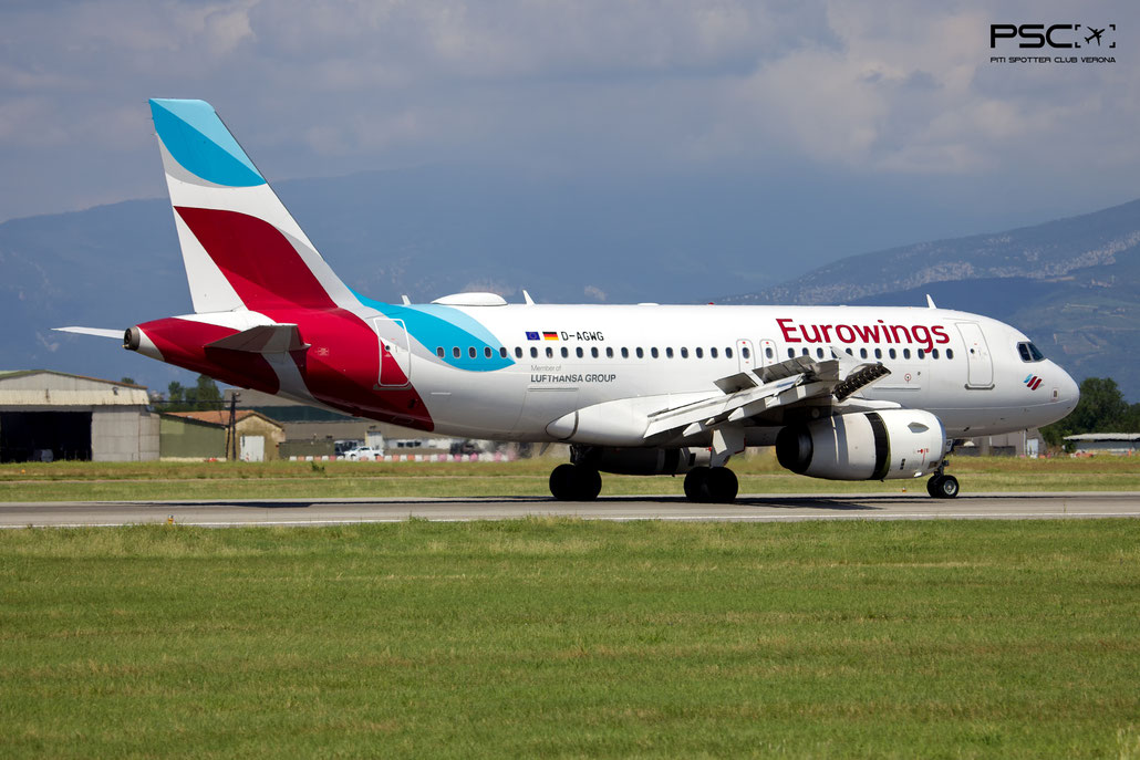 D-AGWG Airbus A319-132 3193  V2524-A5  Eurowings 2007  @ Aeroporto di Verona 08 2025 © Piti Spotter Club Verona