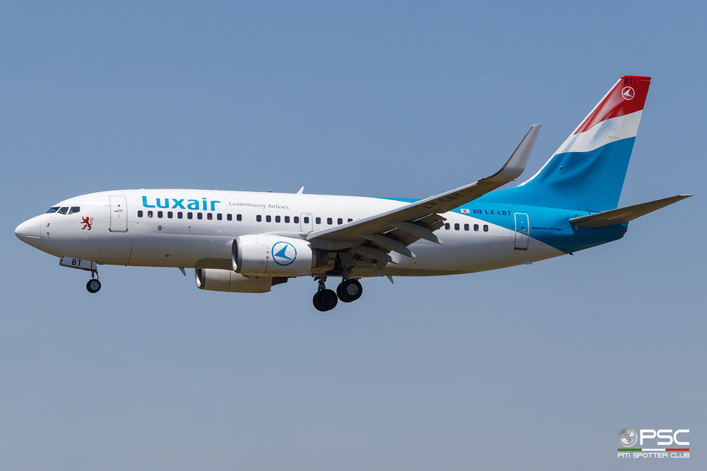 LX-LBT Boeing 737-7K2 30371 2705 cfm56-7B22  Luxair 2008  @ Barcellona BCN 05 2026 © Piti Spotter Club Verona
