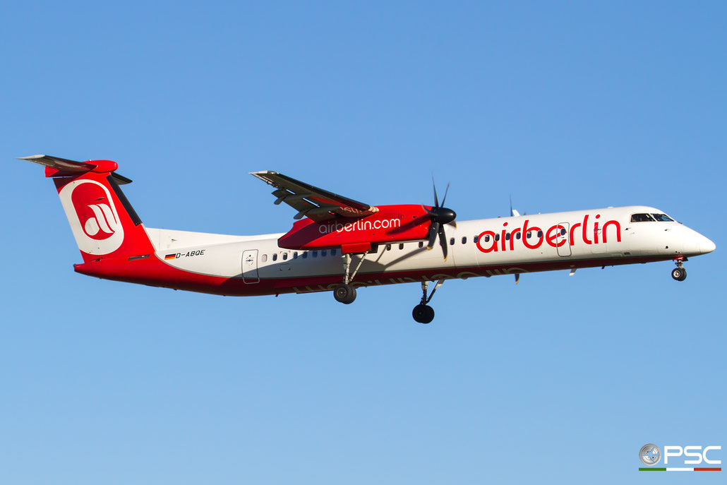 D-ABQE DHC-8-402 4239 Air Berlin @ Bologna Airport 29.11.2016 © Piti Spotter Club Verona