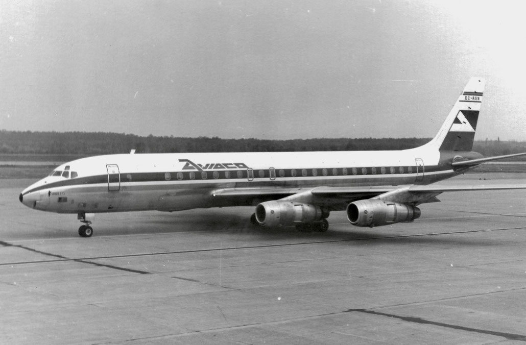 EC-ASN Douglas DC-8-52 45659 171 JT3D  Aviaco 1962  © collezione Maurizio Noè p.g.c. - Piti Spotter Club Verona