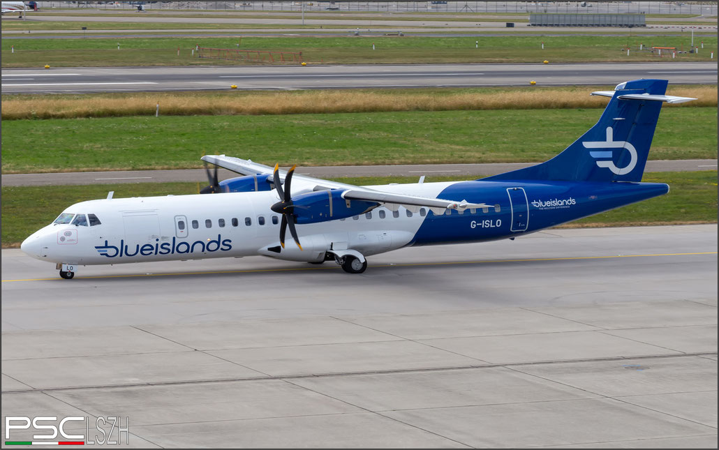 G-ISLO ATR72-500 778 Blue Islands @ Zurich 07.2023 © Piti Spotter Club Verona