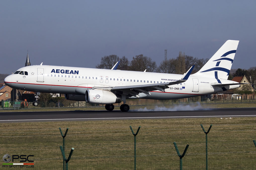 SX-DNB A320-232 6832 Aegean Airlines @ Bruxelles Airport 14.03.2018 © Piti Spotter Club Verona