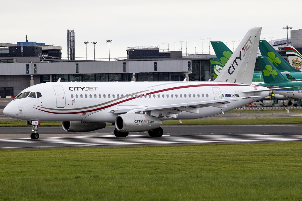 EI-FWA Cityjet Sukhoi Superjet 100 - cn 95102 @ Dublin Airport 14.08.2016 © Piti Spotter Club Verona