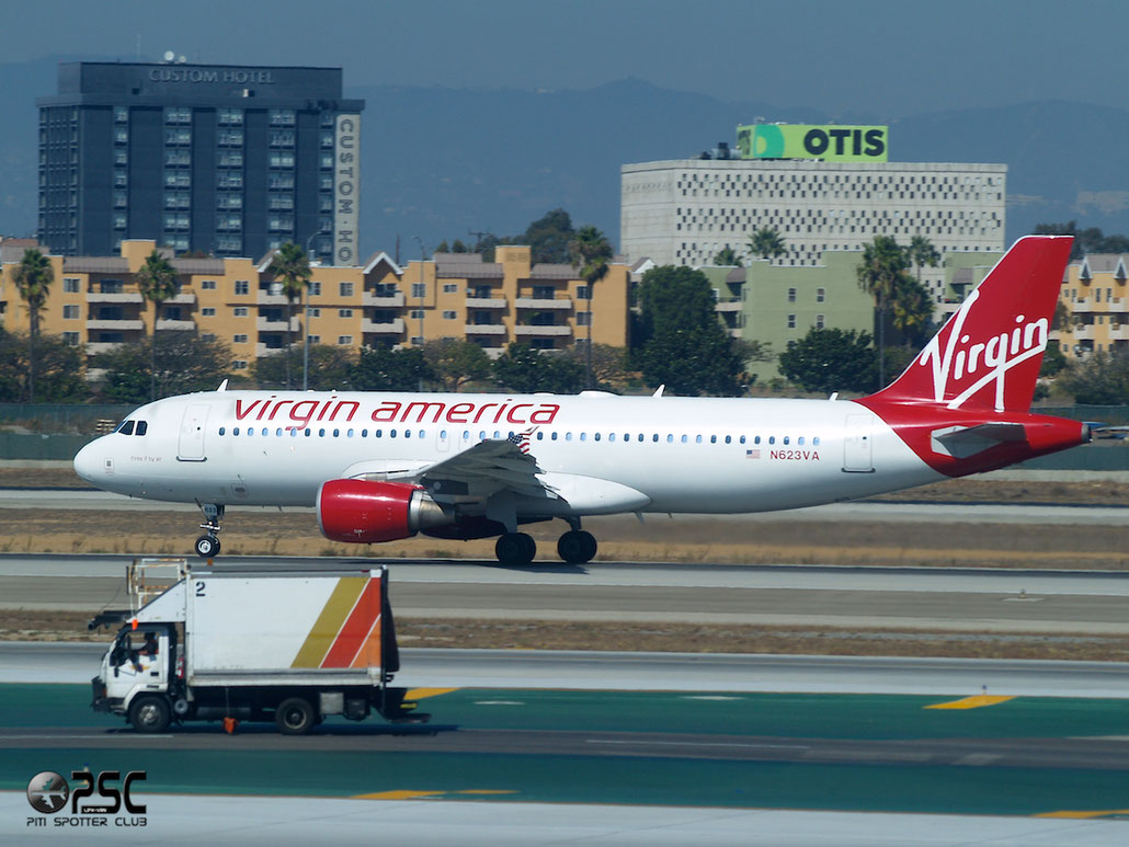 N623VA A320-214 2740 Virgin America @ Los Angeles International Airport 18.10.2013 © Piti Spotter Club Verona