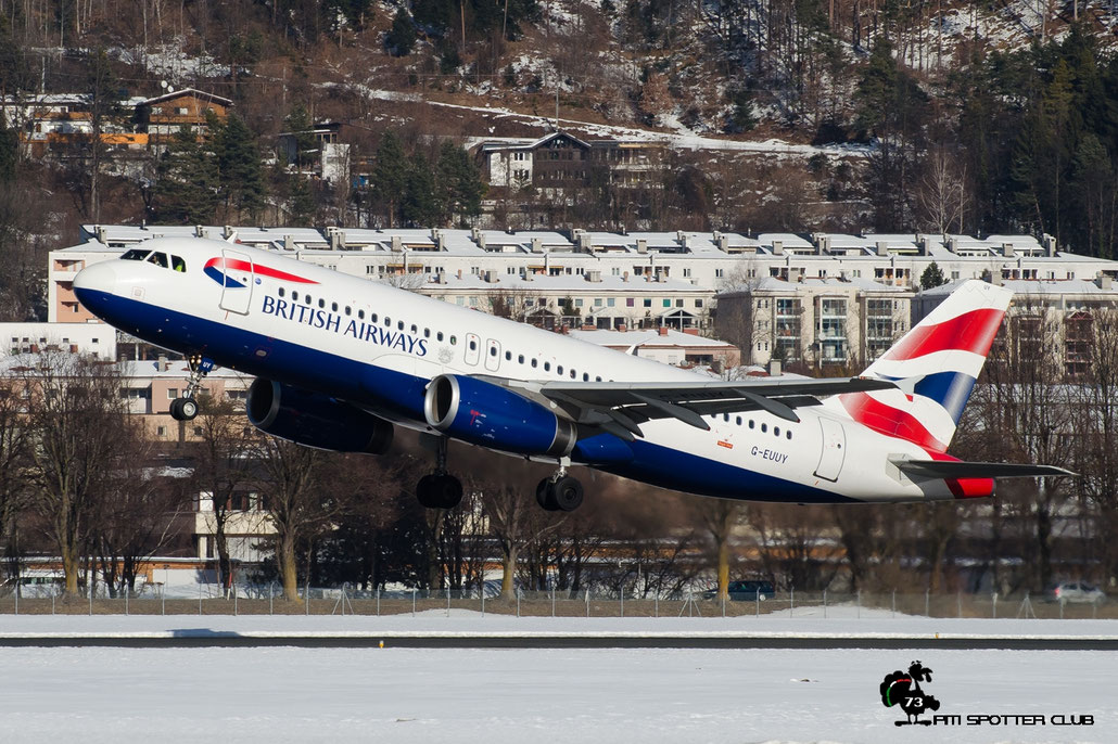 G-EUUY A320-232 3607 British Airways @ Innsbruck Airport 28.01.2017 © Piti Spotter Club Verona