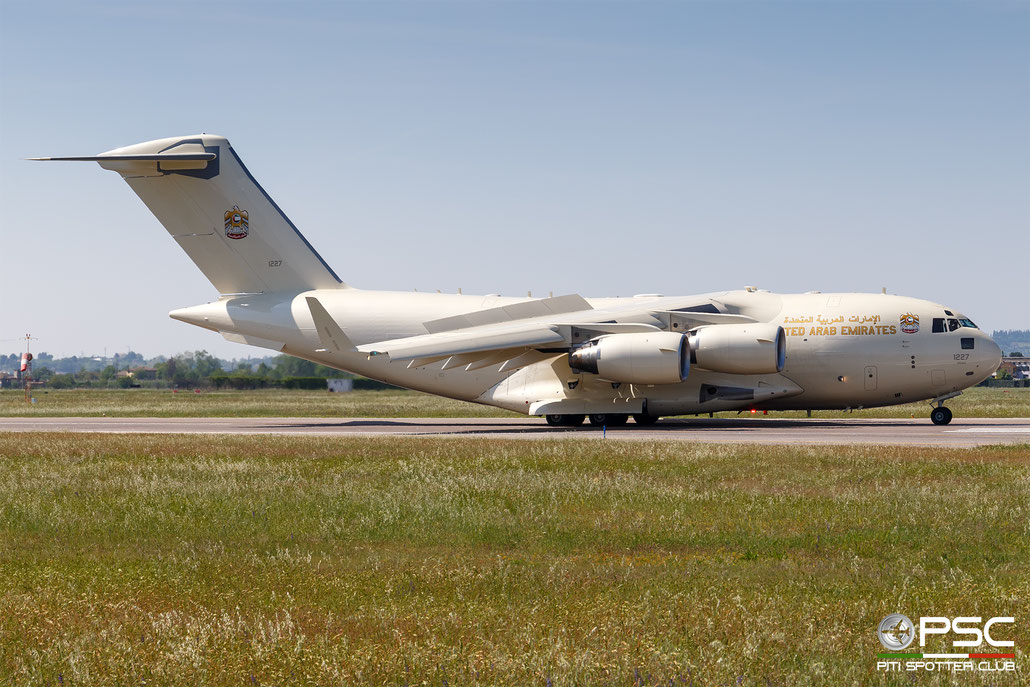 1227 Boeing C-17A Globemaster III F-246 UE-5 PW2040  United Arab Emirates Air Force 2012 @ Verona Villafranca 04 2026 © Piti Spotter Club Verona