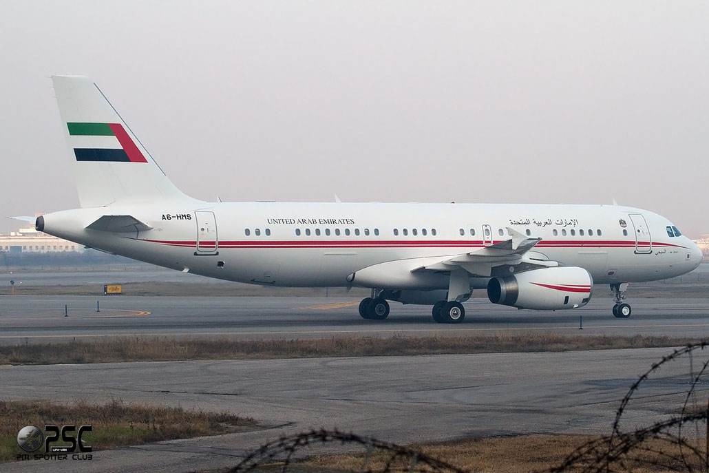 A6-HMS A320-232 3379 Fujairah Amiri Flight @ Aeroporto di Verona © Piti Spotter Club Verona