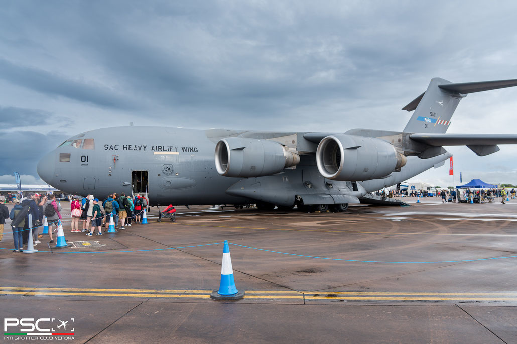 01 C-17A Globemaster III c/n 50208 SAC Heavy Airlift Wing  @ RIAT 2024 © Piti Spotter Club Verona