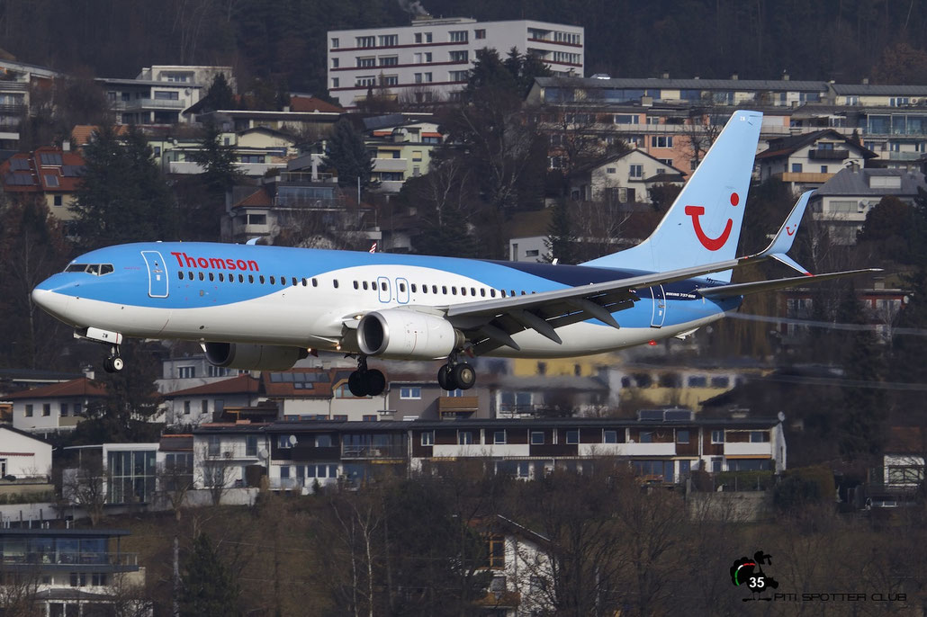 G-FDZW B737-8K5 37254/3586 Thomson Airways @ Innsbruck Airport 09.01.2016 © Piti Spotter Club Verona