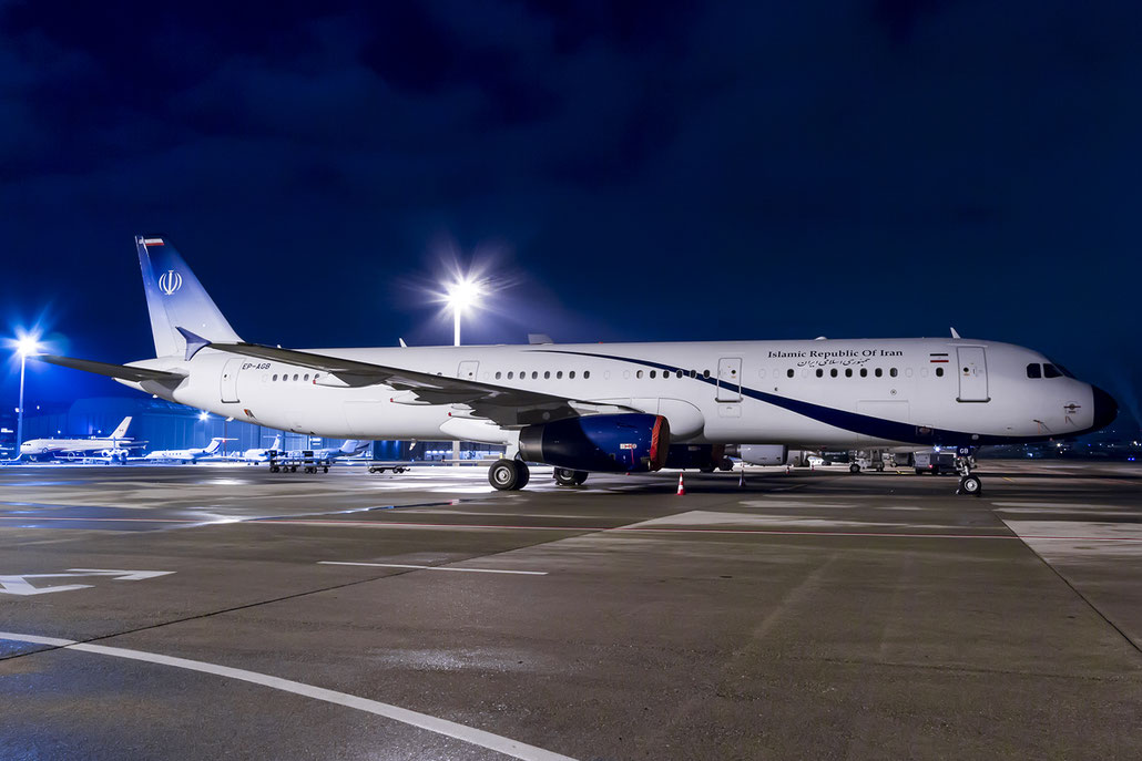 EP-AGB A321-231 1202 Meraj Air Opf Iranian Government @ Zurich Airport 20.02.2016 © Piti Spotter Club Verona