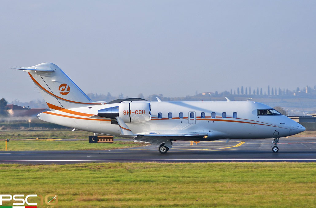 9H-CCH  CL-650  6130  TAG Aviation Malta  @ Aeroporto di Verona  11 2021 © Piti Spotter Club Verona