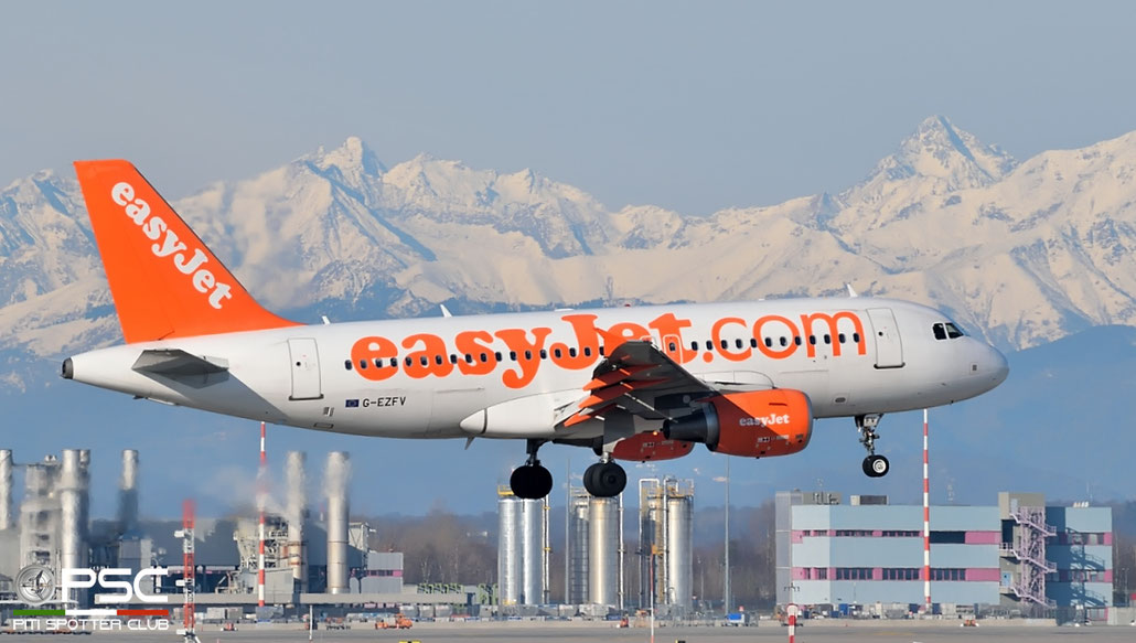G-EZFV A319-111 4327 EasyJet Airline @ Milano Malpensa Airport 20.02.2016  © Piti Spotter Club Verona