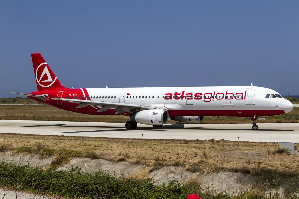 TC-ETF A321-231 1438 AtlasGlobal @ Rhodes Airport 07.2015 © Piti Spotter Club Verona