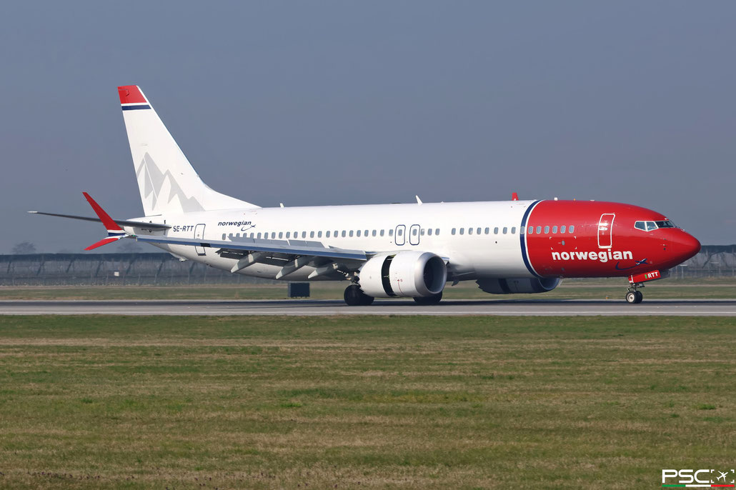 SE-RTT Boeing 737-8 MAX 43569 9164 LEAP-1B27  Norwegian Air Sweden>Norwegian (AerCap) 2025 @ Verona Villafranca 02 2026 © Piti Spotter Club Verona