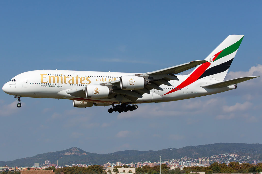 A6-EOA Airbus A380-861 159  GP7270  Emirates 2014 @ Barcellona 09 2025 © Piti Spotter Club Verona