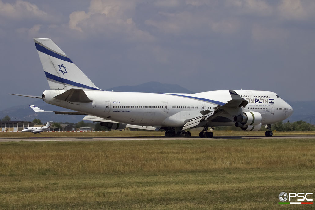 4X-ELA B747-458 26055/1027 El Al Israel Airlines @ Aeroporto di Verona 29.07.2017  © Piti Spotter Club Verona