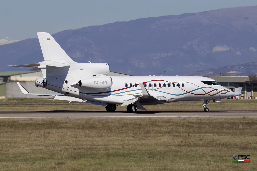 OO-IDY Falcon 7X 120 Flying Group @ Aeroporto di Verona 11.03.2017  © Piti Spotter Club Verona