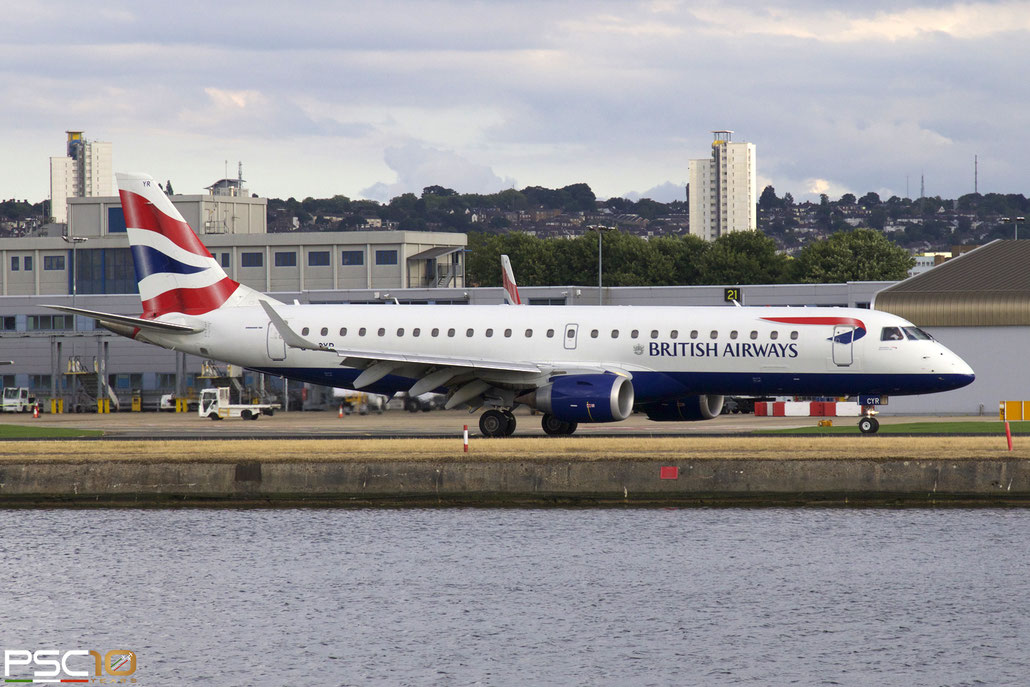 G-LCYR  ERJ190SR  19000563  BA CityFlyer  @ London City Airport ©  2022 Piti Spotter Club Verona