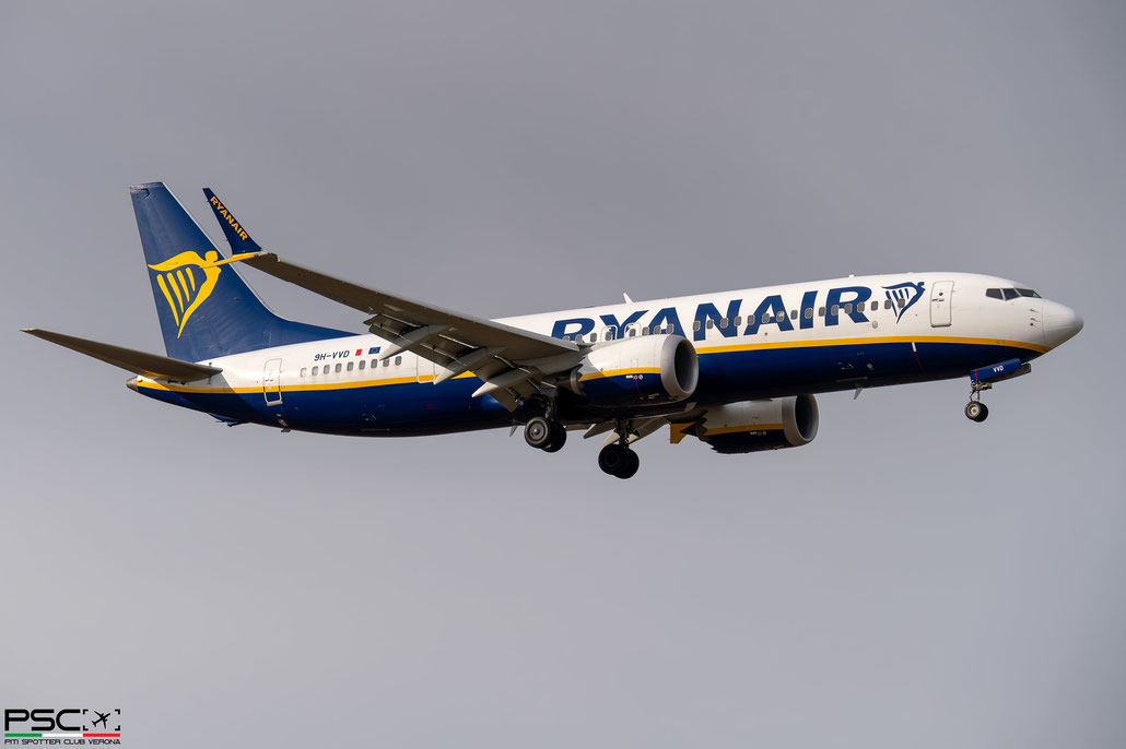 9H-VVD Boeing 737-8 MAX 200 62341 8381 LEAP-1B27  Malta Air>Ryanair 2022  @ Verona Villafranca 01 2026 © Piti Spotter Club Verona