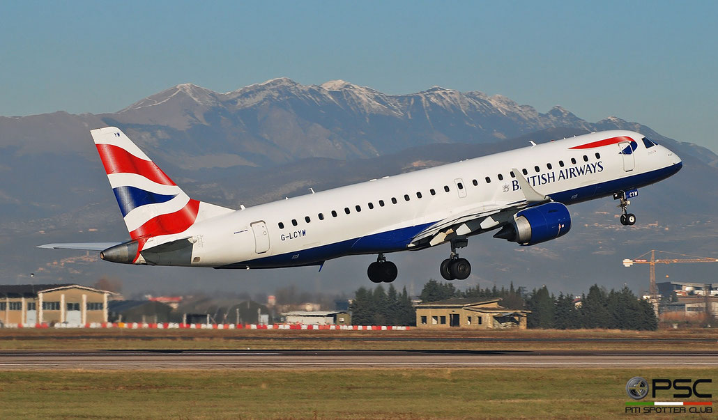 G-LCYW ERJ190SR 19000163 British Airways @ Aeroporto di Verona 12.2018  © Piti Spotter Club Verona