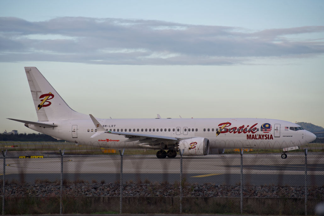 9M-LRT Boeing 737-8 MAX 42996 6441 LEAP-1B26  Batik Air Malaysia (Avolon Aerospace) 2017 @ Brisbane BNE 08 2025 © Piti Spotter Club Verona