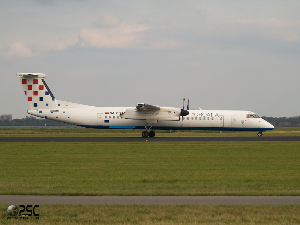 9A-CQA DHC-8-402 4205 Croatia Airlines @ Amsterdam Airport 20.09.2013 © Piti Spotter Club Verona