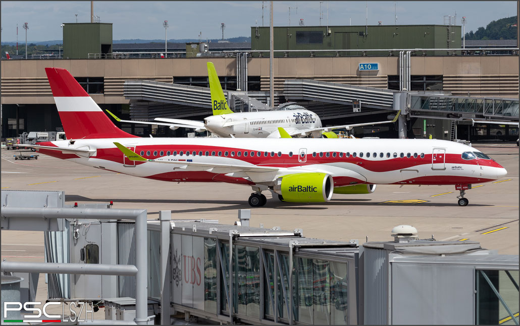 YL-ABN A220-300 55215 airBaltic @ Zurich 07.2023 © Piti Spotter Club Verona